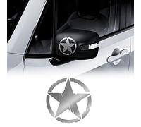 4R Quattroerre.it 17119 Autocollant Army Star pour Jeep Renegade, Diamètre 9 cm, Argent, 2 Pièces