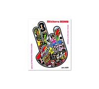 4R Quattroerre.it 6121 Adhésif Sticker Bomb Shocker Signe Main, 10 x 12 cm