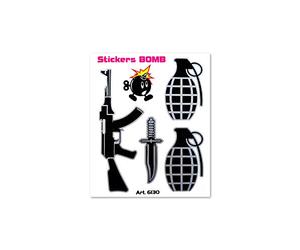 4R Quattroerre.it 6130 Adhésif Sticker Bomb Armes, 10 x 12 cm