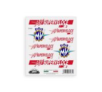 4R Quattroerre.it Autocollants pour MV Agusta Superveloce - Lot de 8 Autocollants prédécoupés, résistants à l'eau et aux Rayons UV, fabriqués en Italie, Licence Officielle, Feuille de 160 x 135 mm