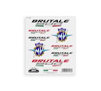 4R Quattroerre.it Lot de 8 Autocollants prédécoupés pour MV Agusta Brutale 800, résistants à l'eau et aux Rayons UV, fabriqués en Italie, Licence Officielle, Feuille de 160 x 135 mm