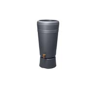 4rain AZURA 2in1 récupérateur d'eau de pluie 120 L, gris graphite In ac à plantes et socle
