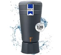 4rain AZURA 2in1 récupérateur d'eau de pluie 120 L, gris graphite In ac à plantes et socle