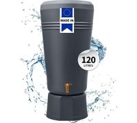 4rain AZURA 2in1 réservoir d’eau de pluie 120 litres gris graphite in ac à plantes et support