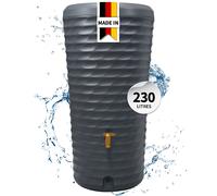 4rain JOLIE 2 en 1 récupérateur d'eau de pluie 230 L, gris graphite In ac de plantation