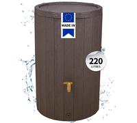 4rain MADERA réservoir d’eau de pluie 220 litres brun