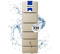 4rain Récupérateur d'eau mural SLIM 330 L sable avec robinet PE imitation laiton