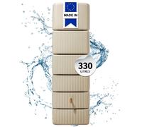 4rain Récupérateur d'eau mural SLIM 330 L sable avec robinet PE imitation laiton