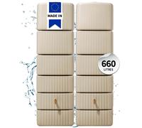 4rain Réservoir Mural Ensemble SLIM 660 L, beige sable 2x SLIM 330 L, in onnecteur