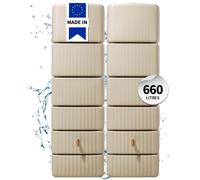 4rain Réservoir Mural Ensemble SLIM 660 L, beige sable 2x SLIM 330 L, in onnecteur