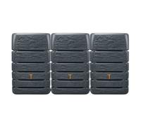 4rain SLIM STONE DÉCOR Réservoir Mural Ensemble 1530 L, gris graphite 3 x SLIM STONE DÉCOR 510 L, in onnecteur