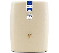 4rain Terra Récupérateur d’Eau de Pluie 275L Sable - Cuve de récupération compacte et Robuste - Réservoir d’Eau décoratif pour Jardin, terrasse, Potager et espaces extérieurs