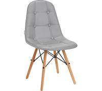 4Rico Chaise scandinave Qs-185 Eco Leather Grey