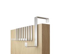 4smile Porte-manteau pour porte - set de 10, inox - crochet porte 3,6-4,1 cm x 8 cm - solution suspendue, fixation durable