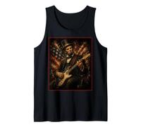 4th July Abraham Lincoln Guitar Poster Débardeur
