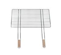 4U-Onlinehandel Grille de Barbecue de Rechange 68 x 40 cm avec 2 poignées en Bois en Acier chromé