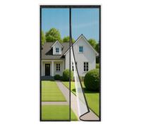 4UMOR Moustiquaire Porte Fenêtre 95x220cm, Rideau Magnétique Anti Mouche | Largeur Supérieure Jusqu'à 3,8cm, Se Ferme Automatiquement, Maillage Fin, Filet Porte Aimanté, Ruban Adhésif Inclus, Noir
