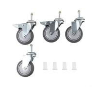 4x 3 Inch Swivel Casters 2 Locking TPR Wheels | Set of 4, includes 2 swivel and 2 locking wheels, smooth 360 rotation, easy maneuverability