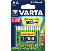 4x Aa Piles Batteries Varta 86756 2400mah Pile Batterie-Varta Multicolore