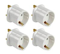 4X Adaptateur pour Prise européenne vers Prise Britannique - TALENTEC - Blanc - Type C vers Type G - Voyage et Maison