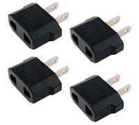4X Adaptateur Prise France EU Europe vers US USA Voyage Secteur EUR FR Chine[138]