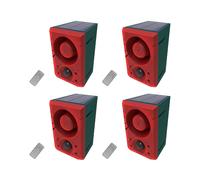 4X Alarme de Capteur de Mouvement Solaire Extérieur avec Télécommande, 130Db Alarme Sonore Sirène Alarme Sonore Système D'Alarme de Sécurité