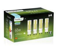 4x Ampoule LED G9 Capsule 7W = 60W 670lm 6500K Blanc froid 360° LUMILED