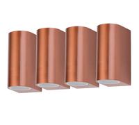 4x appliques murales extérieures spots de terrasse lampes ALU TÉLÉCOMMANDE dans un ensemble comprenant des lampes LED RGB