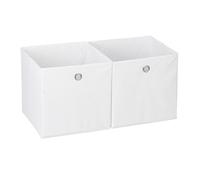 Relaxdays Lot de 4 boîtes de rangement blanc
