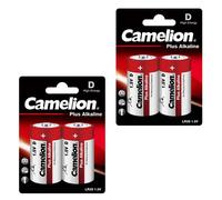CAMELION 11000220 Pack de 2 Piles Alkaline Plus LR20 D Mono, 1 Unité