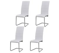 4x Chaise de Salle à Manger Cantilever Noir Cuisine Dîner Repas Maison vidaXL