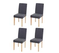 Mendler Chaises de Salle à Manger Littau - Lot de 4 - Gris Anthracite
