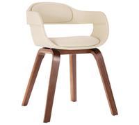 4x Chaise Salle à Manger Bois Cintré Cuir Artificiel Chaises de Cuisine vidaXL