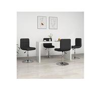 4x Chaises de Salle à Manger Chaises de Repas Chaises à Dîner Sièges de Cuisine Meubles de Bureau Intérieur Noir Similicuir