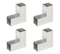 vidaXL Connecteurs de poteau 4pcs Forme en Y Métal galvanisé 101x101mm