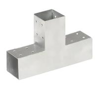 vidaXL Connecteur de poteau en X - Métal galvanisé 101x101 mm Gris