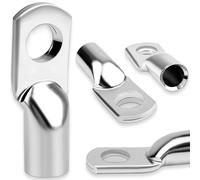 4x Cosses de câble 50mm²M10 Sans trou de visée - Cosses de câble en cuivre épais non isolé pour bateau, yacht, voiture, camion, installation solaire
