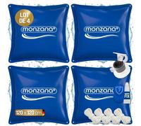 MONZANA® 4X Coussin de Piscine hivernage XL Corde PVC -20°C Double Couture 4 Oeillets Coussin Gonflable Oreiller Piscine Coussin Flottant Valve air