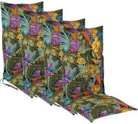 4x Coussin pour chaise à haut dossier 123x50cm Coussin de fauteuil