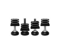 4x embout rentrant carré 25 x 25 mm avec vis de réglage pied meuble chaise étagère table