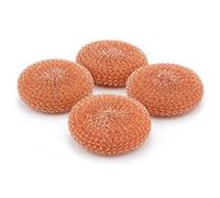 4x Éponge Cuivre - Gratounette Cuivre Vaisselle | pour Casseroles, Poêles et Ustensiles - Nettoyage en Profondeur