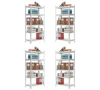 4x Étagère enfichable 90x40x180 argenté