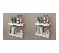4x Étagère Murale Blanc 40 cm Meuble de Rangement Étagère de Stockage vidaXL