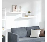 4x Etagères Murales Flottantes Chêne et Blanc 60x23,5x3,8 cm MDF Salon vidaXL