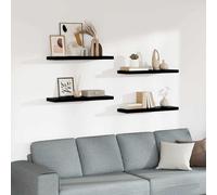 4x Etagères Murales Flottantes Gris 60x23,5x3,8 cm MDF Suspendu Salon vidaXL