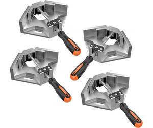 4x étaux d'angle 90° en aluminium | étau d'angle à souder pour le travail du bois | serre-joint pour cadres à onglets | pince à angle droit pour bois métal | étau d'angle réglable avec poignée