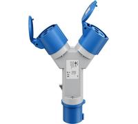 4x Goobay 76236 Adaptateur CEE-Y, prise CEE sur 2x prise CEE femelle - Adaptateur de camping pour l'extérieur, 16 A / 230 V