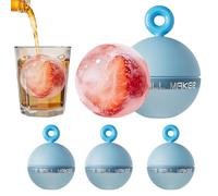 4x Grand Moule Boule De Glace Grande Taille | Bac À Glaçon Rond Flexible Et Réutilisable Pour Boisson Fraîche | Format Sphère Géante Idéal Pour Bar Camping & Pique-Nique