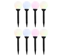 vidaXL Lampes solaires d'extérieur 8 pcs. LED Boule 15 cm RGB