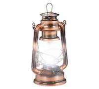 4x lampe-tempête LED, lanterne retro comme décoration de fenêtre ou de jardin, à piles, cuivre
